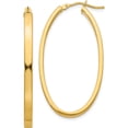 thumbnail image 1 of 14K Yellow Gold 14Ky 3mm Polished Oval Hoop Earrings (21 X 3) Made In Peru pre794, 1 of 6