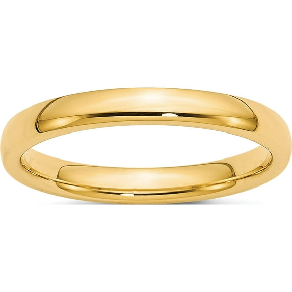 14K Yellow Gold 14Ky 3mm Standard Comfort Fit Band Size 13 Made In United States cf030-13