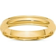 thumbnail image 1 of 14K Yellow Gold 14Ky 4mm Half Round With Edge Band Size 7 Made In United States hre040-7, 1 of 5