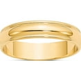 thumbnail image 1 of 14K Yellow Gold 14Ky 5mm Ltw Milgrain Half Round Band Size 9 Made In United States ml050-9, 1 of 6