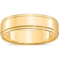 thumbnail image 1 of 14K Yellow Gold 14Ky 6mm Flat With Step Edge Band Size 7.5 Made In United States fle060-7.5, 1 of 5