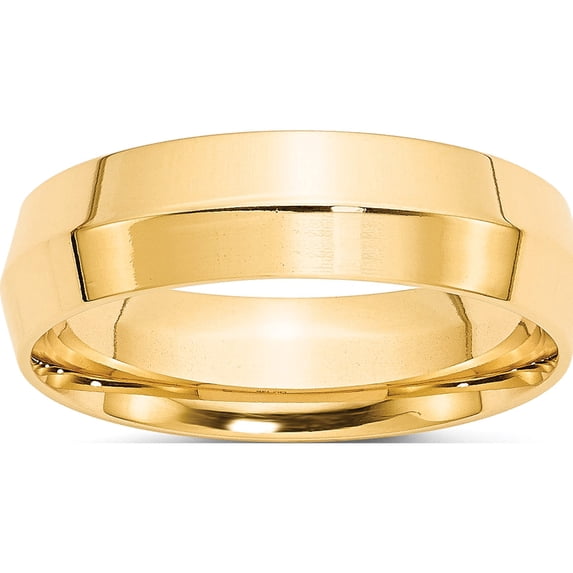 14K Yellow Gold 14Ky 6mm Knife Edge Comfort Fit Band Size 8.5 Made In United States kec060-8.5