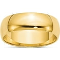 thumbnail image 1 of 14K Yellow Gold 14Ky 6mm Ltw Half Round Band Size 13 Made In United States hrl060-13, 1 of 5