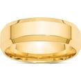 thumbnail image 1 of 14K Yellow Gold 14Ky 7mm Bevel Edge Comfort Fit Band Size 9 Made In United States bec070-9, 1 of 5