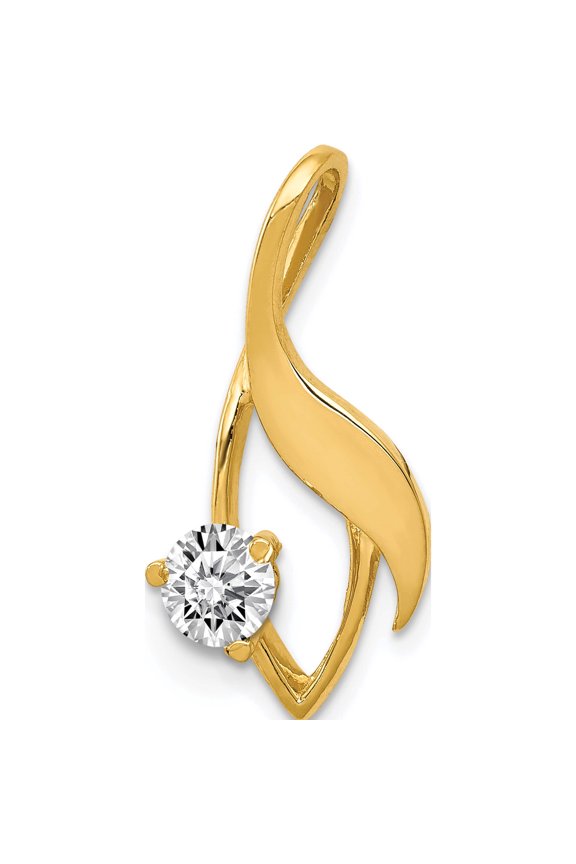 14K Yellow Gold Holds 4mm Stone Fancy Slide Mounting Fits up to 2mm Regular/6mm Fancy or Reversible Omega