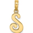 thumbnail image 1 of 14K Yellow Gold 14Ky Script Letter S Initial Pendant (14.9 X 7.85) Made In United States k6422s, 1 of 5