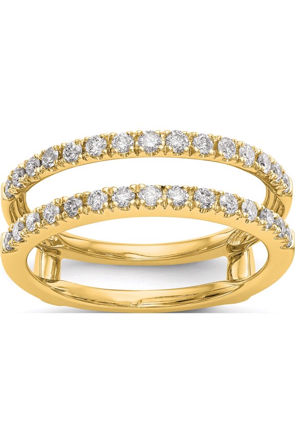 14K Yellow Gold 14Ky True Origin Lab Grown Diamond Vs/Si, D E F, Guard (Size 7) Made In India rm3122b-050-yld