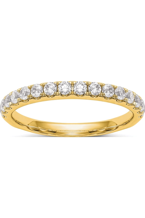 14K Yellow Gold 14Ky True Origin Lab Grown Diamond Vs/Si, D E F, Wedding Band (Size 7) Made In India rm2927b-056-yld