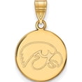thumbnail image 1 of 14K Yellow Gold 14Ky University Of Iowa Medium Disc Pendant (22 X 15) Made In United States 4y039uia, 1 of 5