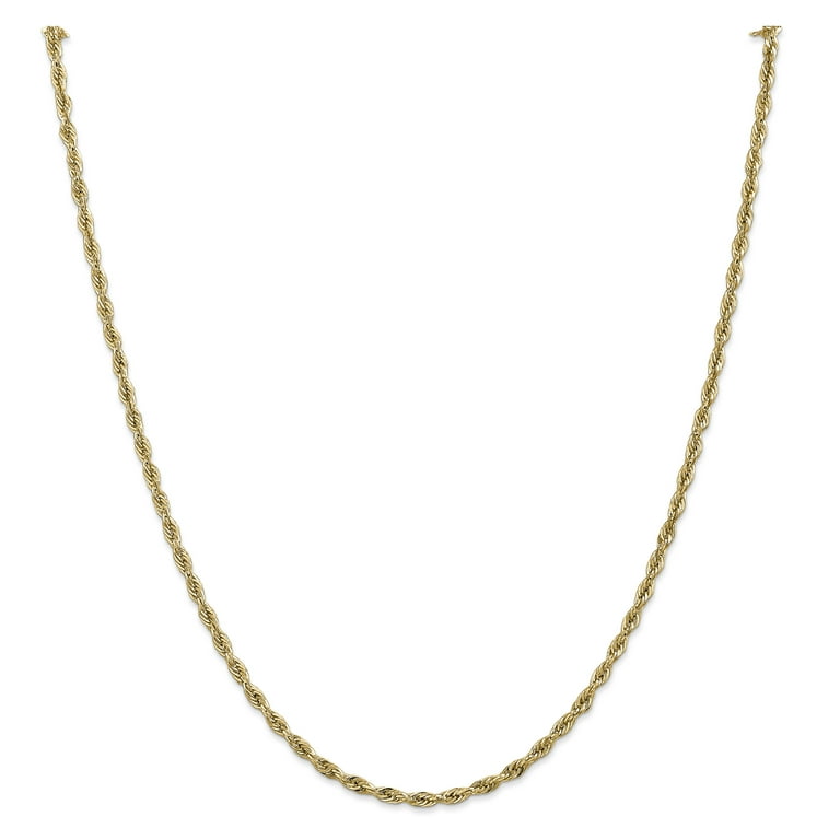 14K Yellow Gold 14ky 2.8mm Semi-Solid Rope Chain 20 Inch