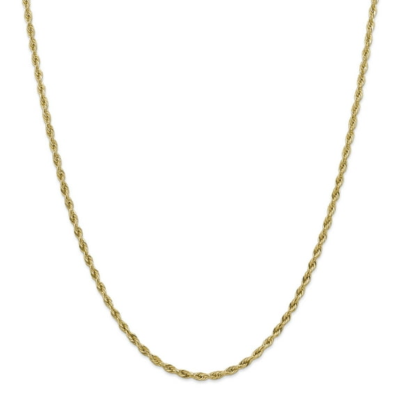 14K Yellow Gold 14ky 3.0mm Semi-Solid Rope Chain 20 Inch