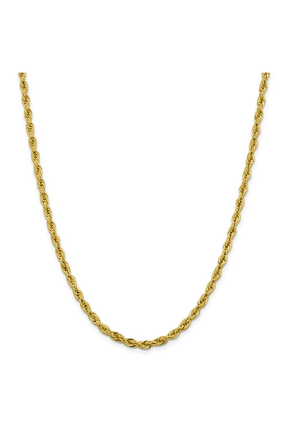 14K Yellow Gold 14ky 4.25mm Semi-Solid Rope Chain 24 Inch