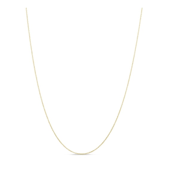 14K Yellow Gold 16-18in 0.85mm Extendable Loose Rope Chain with Spring Ring Clasp