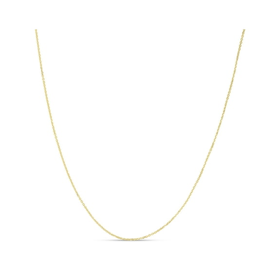 14K Yellow Gold 16-18in 1.1mm Diamond-Cut Extendable Cable Chain with Lobster Clasp