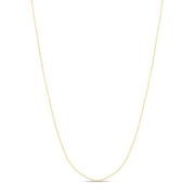 KARAT RUSH 14K Yellow Gold 16-18in 1mm Extendable Round Cable Chain with Lobster Clasp
