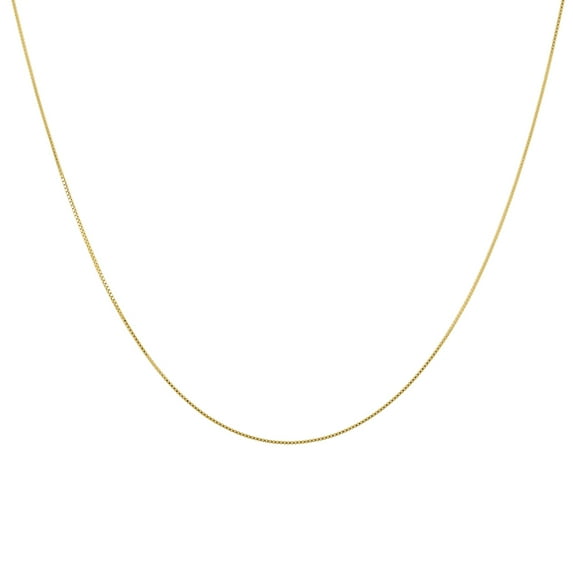 14K Yellow Gold 16" Box Chain with Spring Ring Clasp