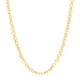 thumbnail image 1 of 14K Yellow Gold 16in 2.2mm Diamond-Cut Cable Chain with Lobster Clasp, 1 of 4