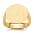 thumbnail image 1 of 14K Yellow Gold 17.5 x 18 mm Open Back Mens Signet Ring - Size 10, 1 of 1