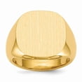 thumbnail image 1 of 14K Yellow Gold 17 x 17 mm Closed Back Mens Signet Ring - Size 10, 1 of 1