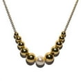 thumbnail image 1 of 14K Yellow Gold 18.5 inch Add A Bead Necklace Chain w/ Semi-Precious 8mm White Pearl Bead and 10 Decending 14k Yellow Gold Beads, 1 of 8