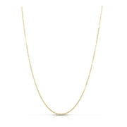 KARAT RUSH 14K Yellow Gold 18in 1.1mm Diamond-Cut Cable Chain with Spring Ring Clasp