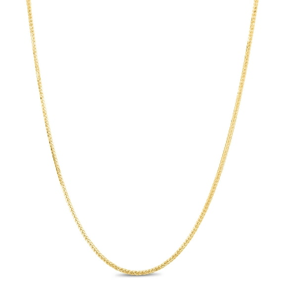 14K Yellow Gold 18in 1.8 mm Square Wheat Chain with Lobster Clasp