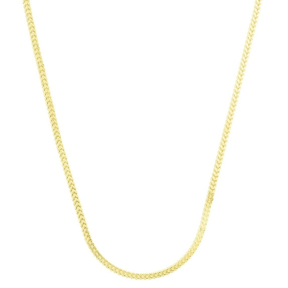 14K Yellow Gold 18in 3.2mm Square Franco Chain with Lobster Clasp