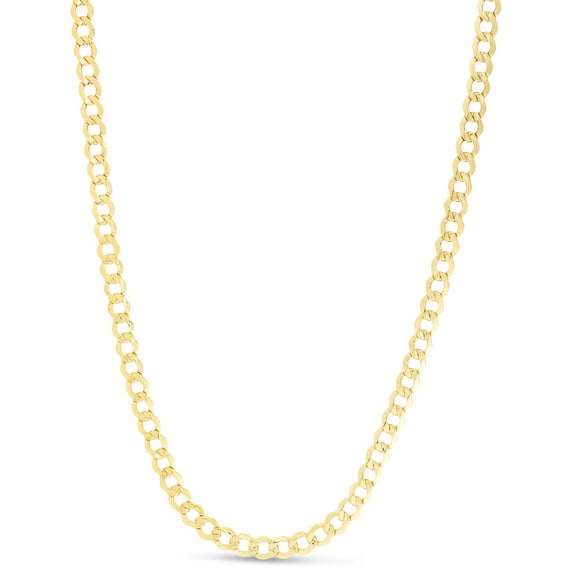 14K Yellow Gold 18in 5.3mm Curb Chain with Lobster Clasp