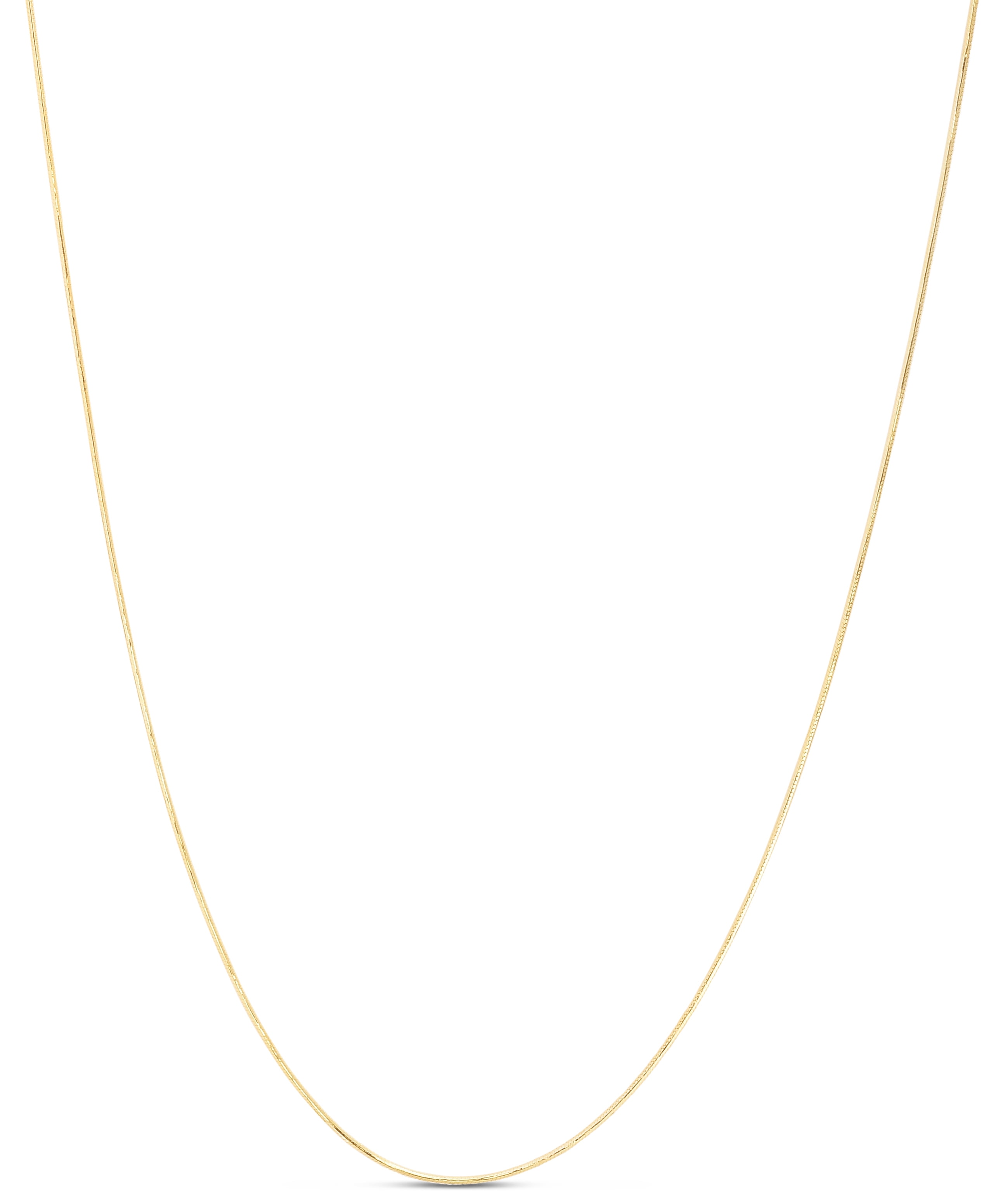 14K Yellow Gold 18in Round Snake Chain with Lobster Clasp