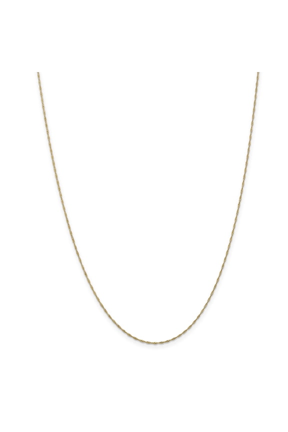 14K Yellow Gold 1mm Singapore Chain 30 Inch