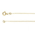 thumbnail image 1 of 14K Yellow Gold 1mm Solid Curb 18" Chain, 1 of 1