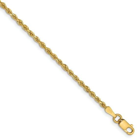 14K Yellow Gold 2.00mm Diamond Cut Quadruple Rope Chain