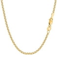 thumbnail image 1 of 14K Yellow Gold 2.3MM Round Rolo Link Necklace Chains, Real 14K Gold Necklace, Next Level Jewelry, 1 of 4