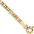 thumbnail image 1 of 14K Yellow Gold 2.4mm Semi-Solid Anchor Chain Anklet (9 X 2.4) bc121-9, 1 of 4