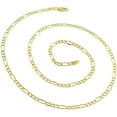 thumbnail image 1 of 14K Yellow Gold 2.5mm Hollow Figaro Chain, FREE Microfiber Cloth, Link Mens Womens Necklace, Giorgio Bergamo, 1 of 6