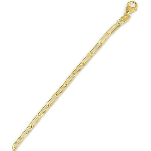 14K Yellow Gold 2.5mm Paperclip Chain with Lobster Lock