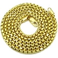 thumbnail image 1 of 14K Yellow Gold 2.5mm Round Box Chain, FREE Microfiber Cloth, Rolo Link Mens Womens Necklace, Giorgio Bergamo, 1 of 7