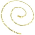 thumbnail image 1 of 14K Yellow Gold 2.5mm Solid Figaro Chain, FREE Microfiber Cloth, Link Mens Womens Necklace, Giorgio Bergamo, 1 of 6