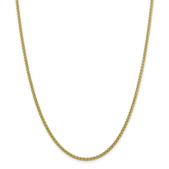 14K Yellow Gold 2.75mm Semi-solid Wheat Chain 18 Inch