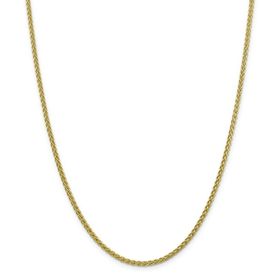 14K Yellow Gold 2.75mm Semi-solid Wheat Chain 18 Inch