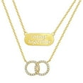 thumbnail image 1 of 14K Yellow Gold 2 Chain Line Infinity & Better Together Necklace, 1 of 1