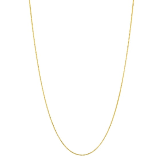 14K Yellow Gold 20in 1.2mm Diamond-Cut Round Wheat Chain with Lobster Clasp