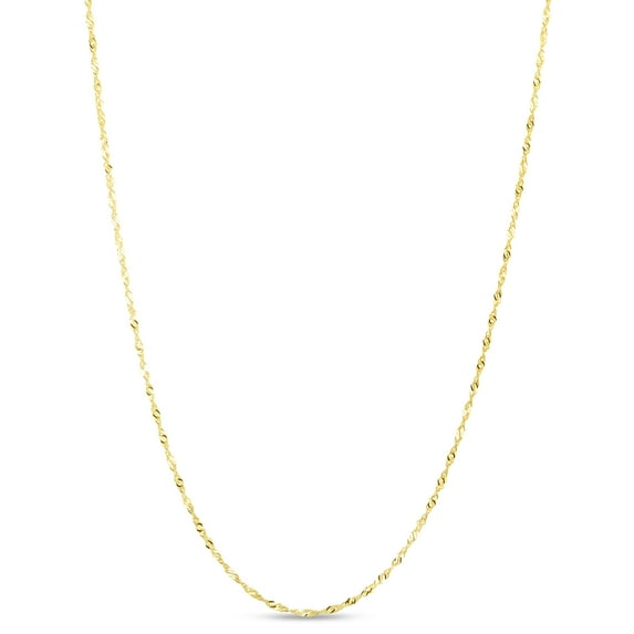 14K Yellow Gold 20in 1.5mm Singapore Chain with Spring Ring Clasp