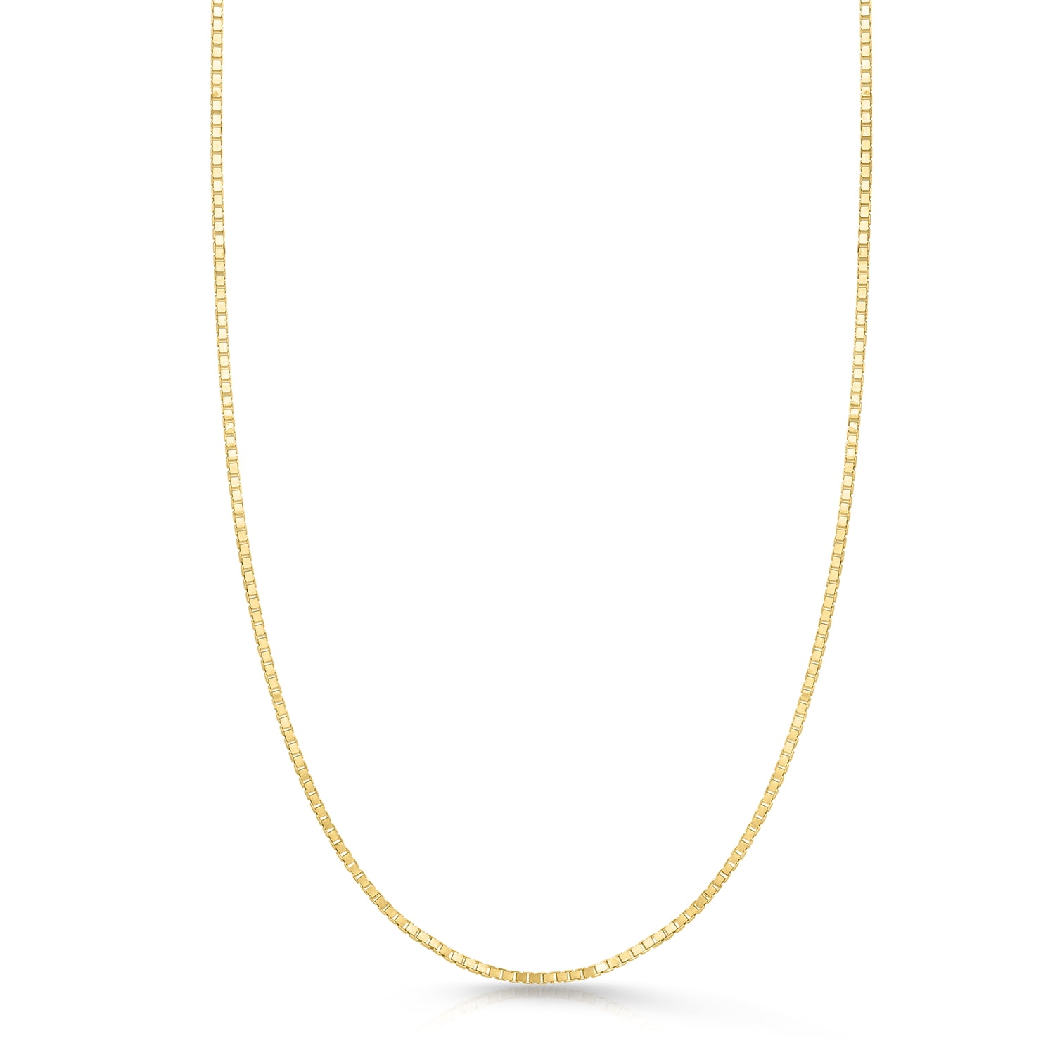 14K Yellow Gold 22in 0.85mm Adjustable Box Chain with Lobster Clasp