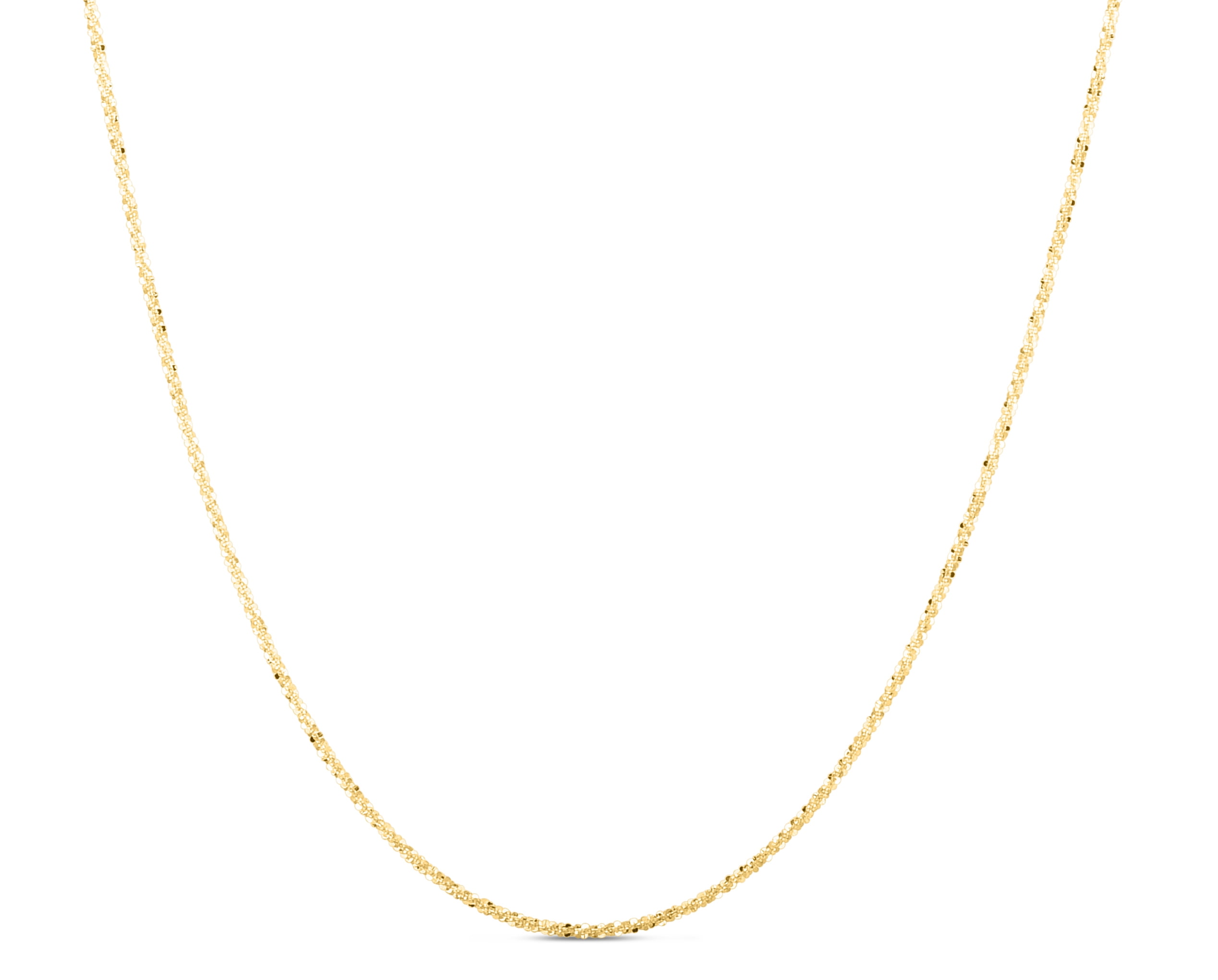14K Yellow Gold 22in 1.5mm Adjustable Sparkle Chain with Lobster Clasp