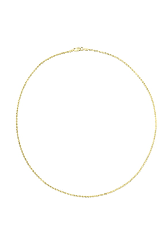 14K Yellow Gold 22in 1.5mm Rope Chain with Lobster Clasp