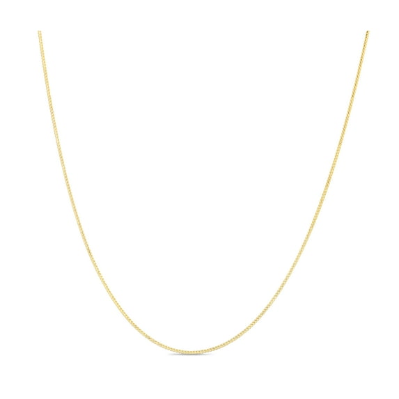 14K Yellow Gold 22in 1mm Adjustable Franco Chain With Lobster Clasp