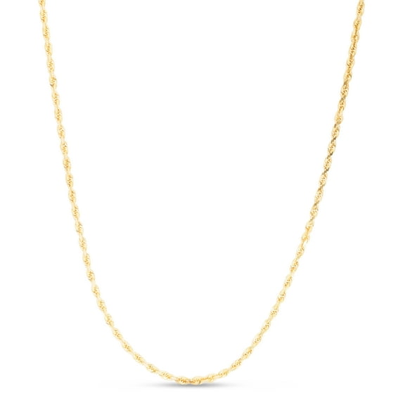 14K Yellow Gold 22in 2.25mm Diamond-Cut Rope Chain with Lobster Clasp