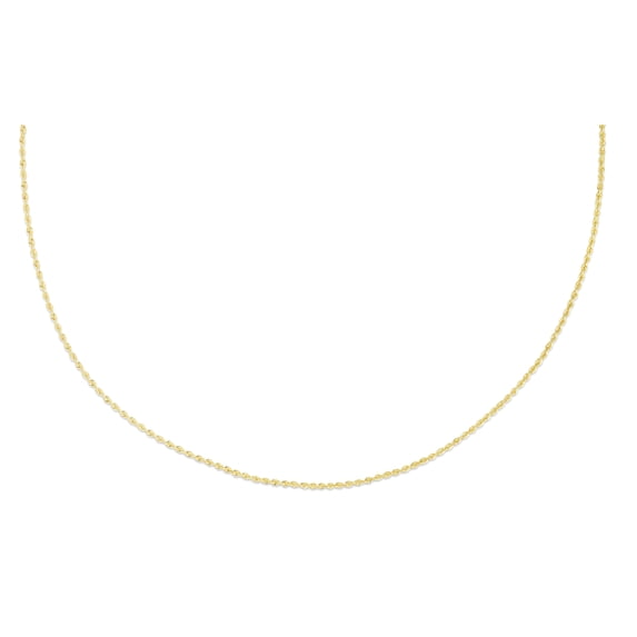 14K Yellow Gold 22in 2mm Solid Rope Chain with Lobster Clasp