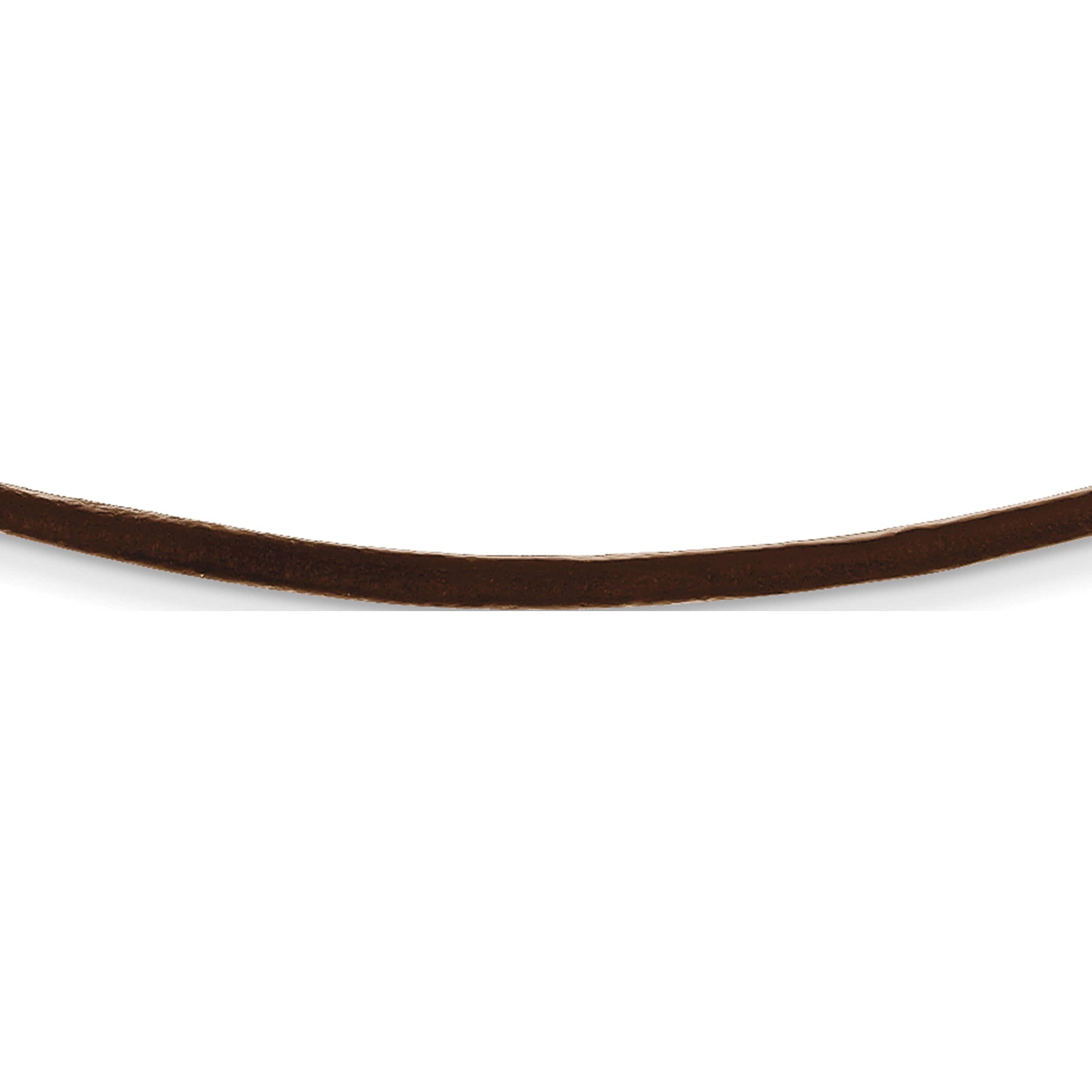 14K Yellow Gold 2mm 18In Brown Leather Cord Necklace (18 X 2) Made In United States xg262-18